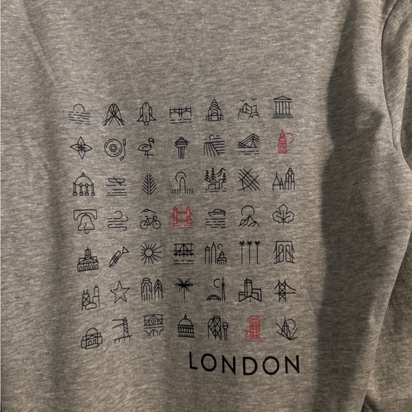 Peloton London City Zip Hoodie NWT Harrods Exclusive Gray Size L - Picture 6 of 10